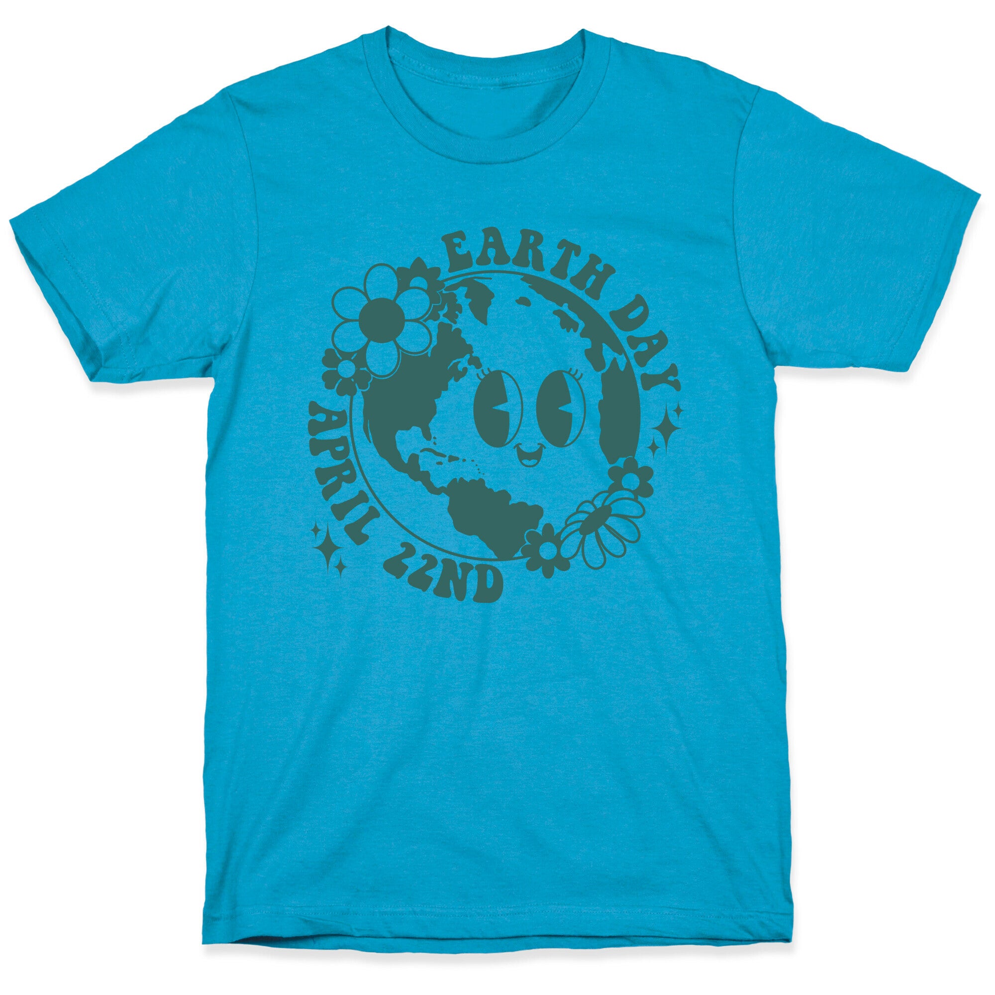 Earth Day Retro Cartoon Triblend Tee